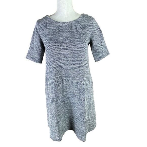 Paraphrase Womens Gray Tweed Short Sleeve Shift Dress Size Small - Picture 1 of 5